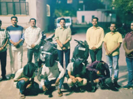 एलसीबी ची मोठी कारवाई; रात्रीच्या वेळी दुचाकी स्वारांना लुटणारे चौघे जेरबंद