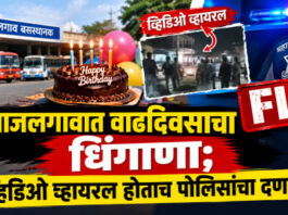रस्त्यावर वाढदिवसाचा धिंगाणा घालून सेलिब्रेशन; पोलिसांची कारवाई